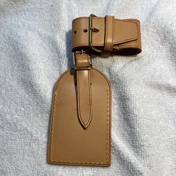 Louis Vuitton Natural Vachette Leather Luggage Tag Like New - Picture 4 of 4